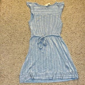 Size medium blue and white striped dress brand Caution to the Wind